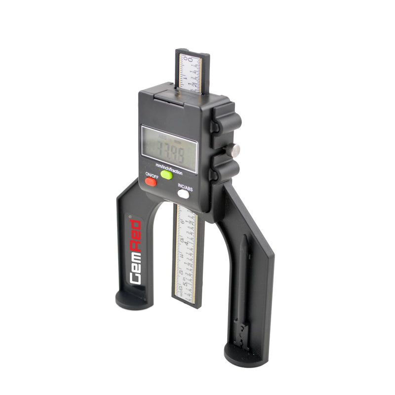 Digital depth gauge, GemRed altimeter precision 0-80 mm with magnetic feet for milling tables, woodworking and mechanical engineering