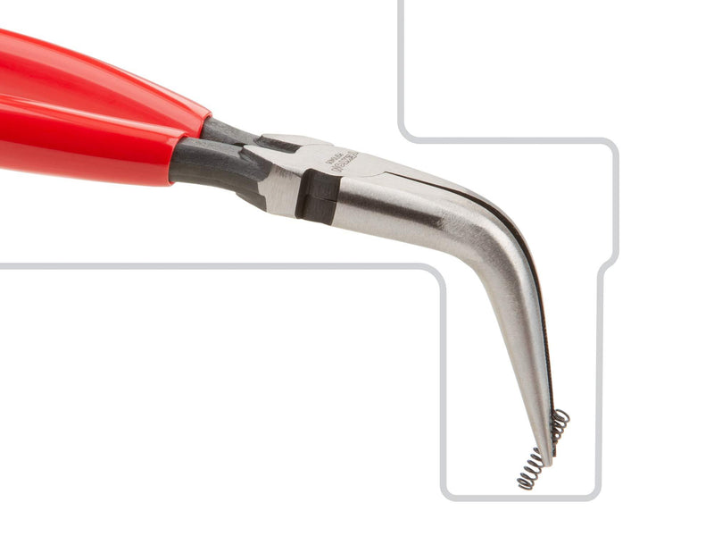 TEKTON 6 Inch 70-Degree Bent Long Nose Pliers | PGF10406 6 Inch 70-Degree Bent Nose