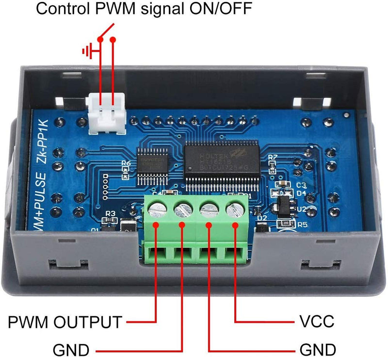 DollaTek PWM Signal Generator 1Hz -150kHz Dual Mode Generator Adjustable Pulse Frequency Duty Ratio Duty Rectangular Square Wave Module with Case