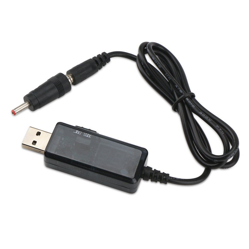 USB to 9v, 5v to 12v Step Up, DROK USB Cable DC 5V Boost to 9V 12V Voltage Converter 1A Step-up Volt Transformer Power Regulator Line with LED Display