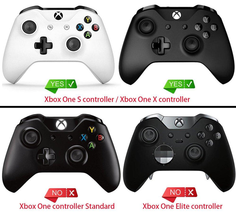 eXtremeRate Soft Anti-Slip Silicone Controller Cover Skins Thumb Grips Caps Protective Case for Microsoft Xbox One X & One S Controller Black