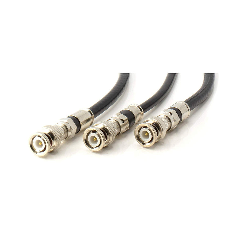 RF (F81) and BNC Coaxial Adapter - BNC Male to Female F81 (F-Pin) Connector, Adapter, Coupler, and Converter - for RG11, RG6, RG59, RG58, SDI, HD SDI, CCTV - 4 Pack Silver BNC Male