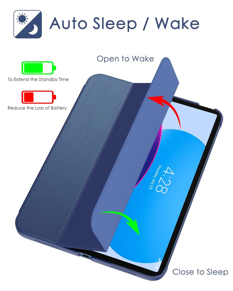 Soke Case for iPad 10th Generation(10.9-inch,2022) - [Smart Cover Auto Wake/Sleep + Slim Trifold Stand], Premium Protective Hard PC Back Cover for New Apple iPad 10.9 Inch - Navy Blue