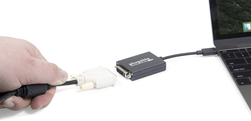Plugable USB C to DVI Adapter - Connect Your USB-C Laptop to a DVI Display up to 1920x1200 - Compatible with 2017 and Later Mac and Windows PCs