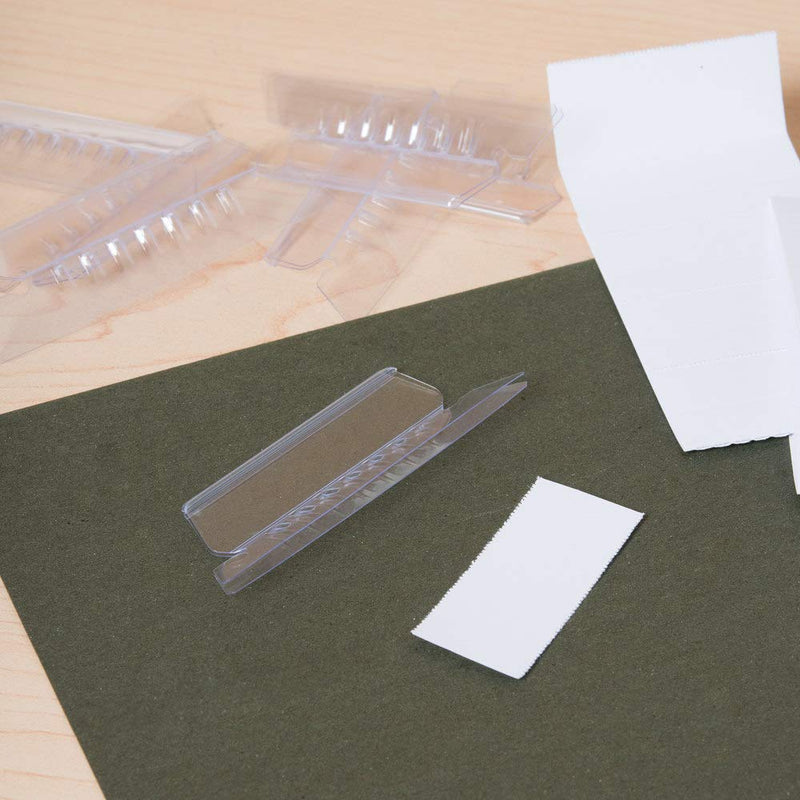 1InTheOffice Clear Hanging Folder Tabs, and Inserts 3-1/2" x 5/8", 50/Pack (3 1/2")