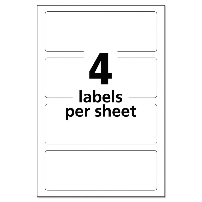 AVE61522 - Averyreg; Durable ID Labels, Permanent Adhesive, 1-1/4 x 3-1/2 , 40 Labels