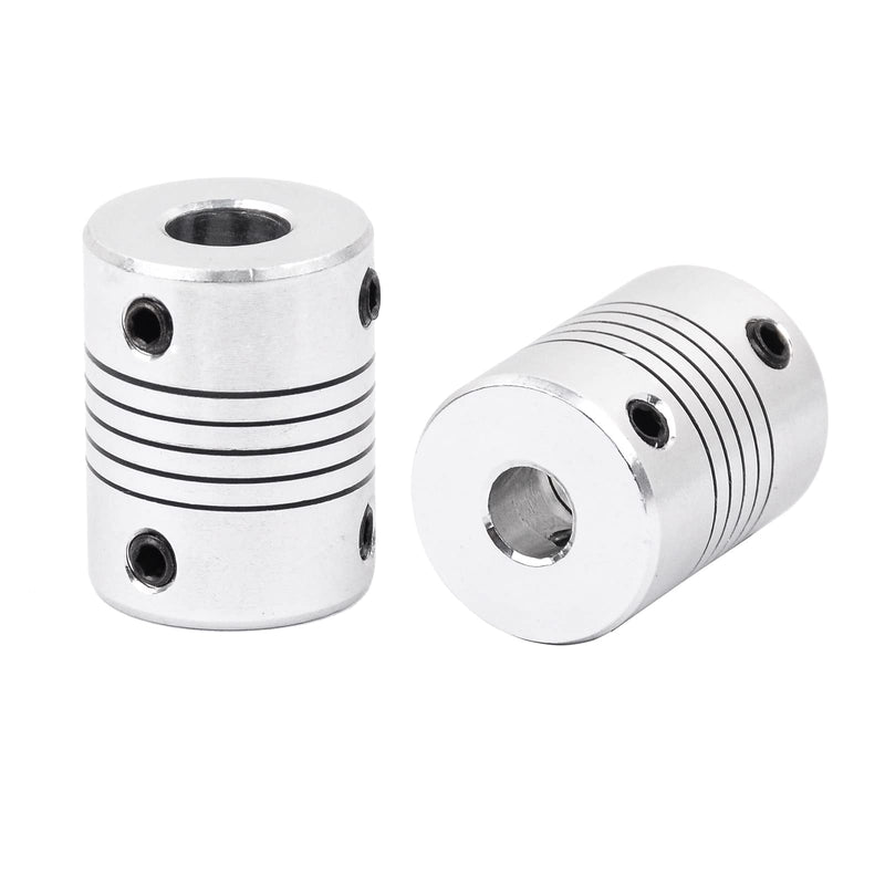 2PCS 4mm to 6mm Flexible Couplings 25mm Length 19mm Diameter Shaft Couplings for 3D Printer and CNC Machine L25xD19 (2pcs)4-6mm