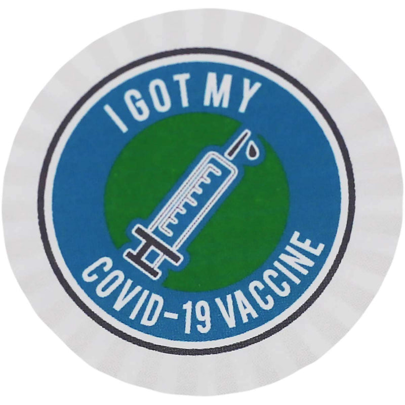 I Got My COVID-19 Vaccine Stickers Blue and Green 1.5 Inch 25 Total Labels