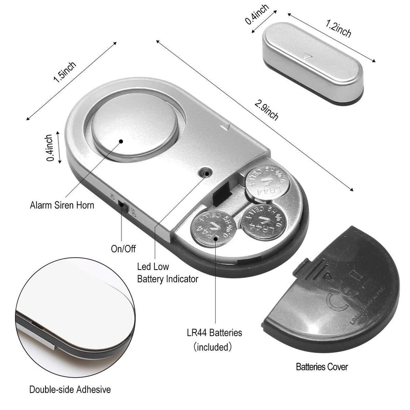 Door Window Alarm, Toeeson 120DB Door Alarms for Kids Safety, Window Pool Alarms for Home