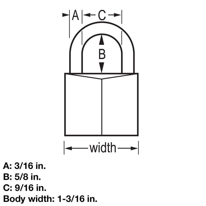 Master Lock 131Q Covered Aluminum Padlock with Key, Black, 4 Pack