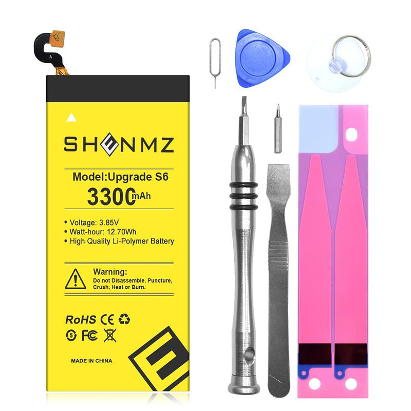 Galaxy S6 Battery Replacement Kit, SHENMZ Internal Li-Polymer Replacement EB-BG920ABE Battery for Samsung Galaxy S6 G920V G920A G920T G920P