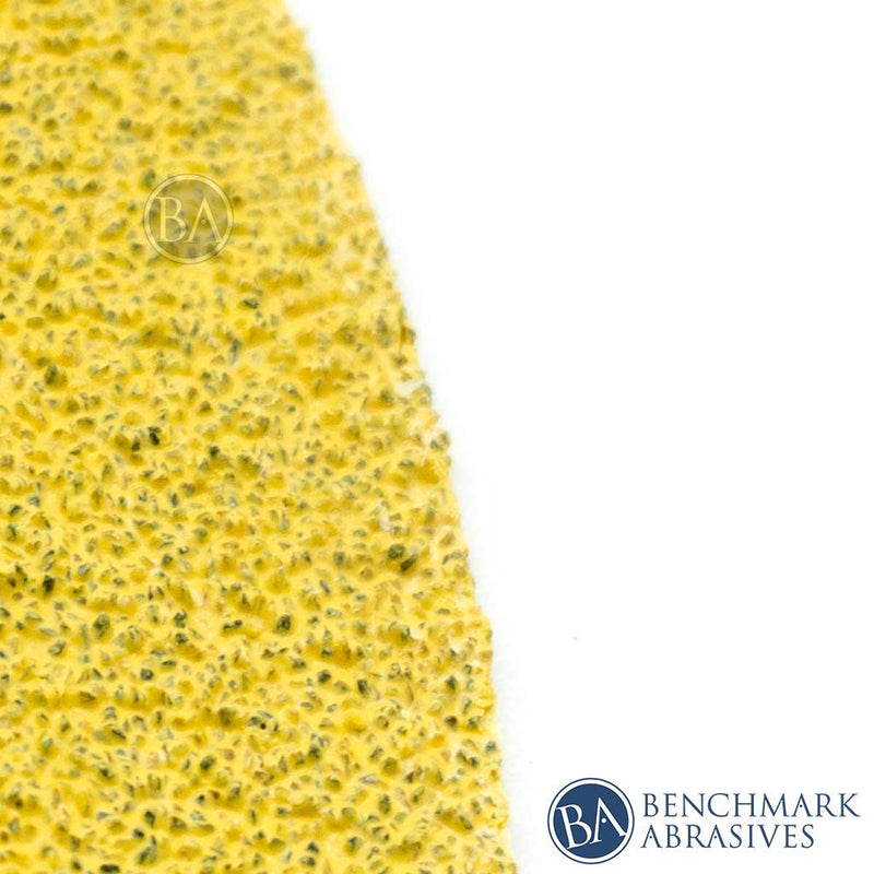 Benchmark Abrasives 5" Stearated Gold 5-Holes Hook and Loop Discs with Precision Finishing - 50 Pack (320 Grit) 320 Grit