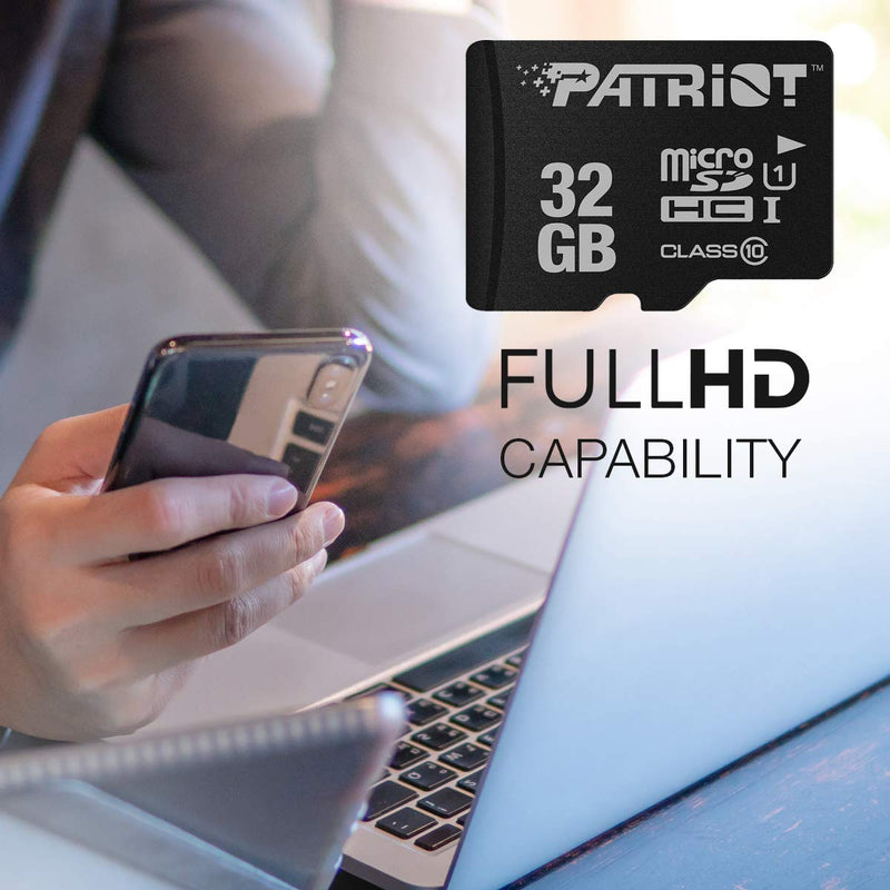 Patriot LX Series Micro SD Flash Memory Card 32GB - 5 Pack Black 32GB 5-Pack