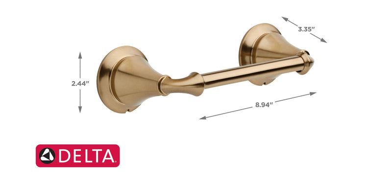 DELTA Linden Pivoting Toilet Paper Holder, Champagne Bronze, Bathroom Accessories, 79450-CZ