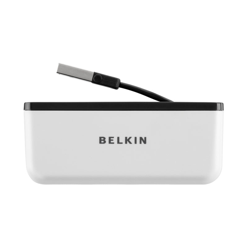 Belkin Travel 4-Port USB 2.0 Hub with Built-In Cable Management (White)