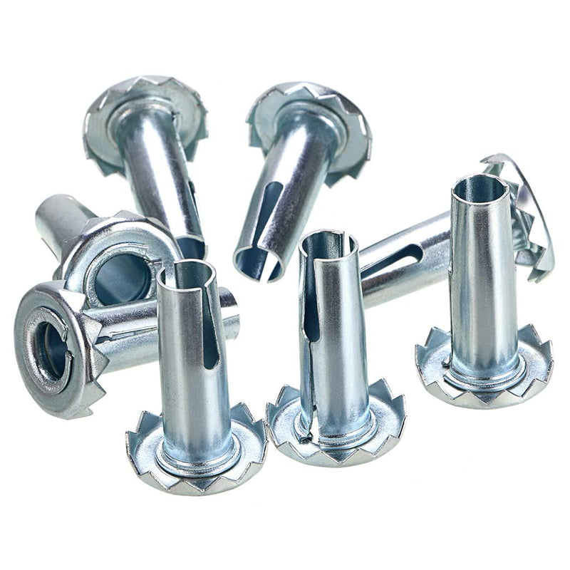 Skelang 12 Pcs Caster Sockets Metal Caster Stem Sleeve,Wheel Socket Furniture Insert for Stem Caster, Grip Ring Caster, Chair Legs, Wooden Furniture Replacement