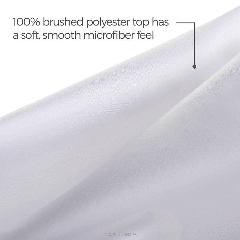 Linenspa Cover Protector-Waterproof-Hypoallergenic-Vinyl Free, Twin, Smooth 5-Sided