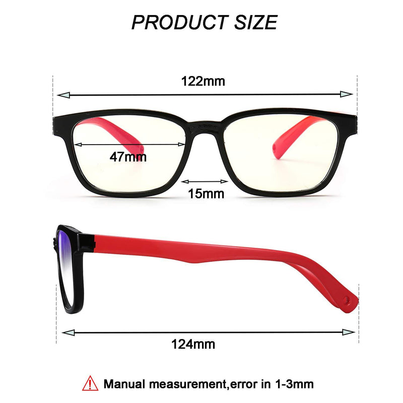 AHXLL Kids Blue Light Blocking Glasses 2 Pack, Anti Eyestrain & UV Protection, Computer Gaming TV Phone Glasses for Boys Girls Age 3-9 (Pink Green+ Transparent Blue) Pink Green+ Transparent Blue