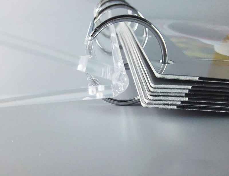 Clear Slant Back Acrylic Sign Holder, Standing Flip Album,Desktop Display Holder Horizontal Stand Menu Holders,PVC Photo clip 7 shows 14 Photos Desk Calendar Album("V"-4x6")