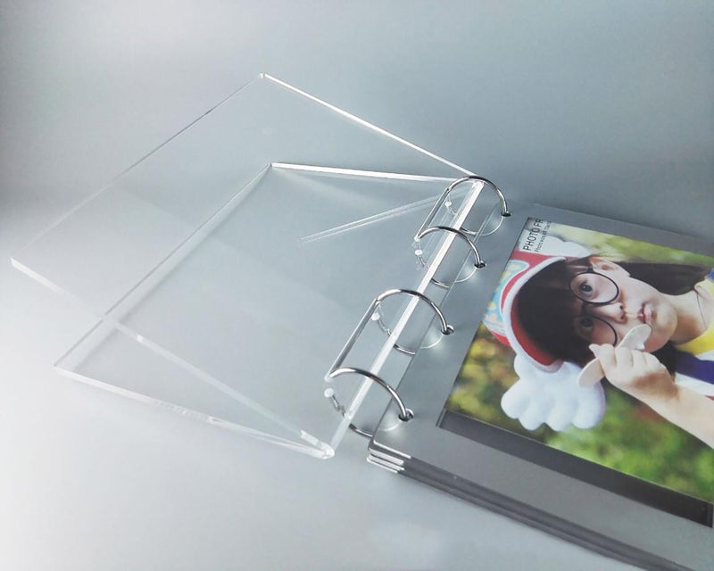 Clear Slant Back Acrylic Sign Holder, Standing Flip Album,Desktop Display Holder Horizontal Stand Menu Holders,PVC Photo clip 7 shows 14 Photos Desk Calendar Album("V"-4x6")