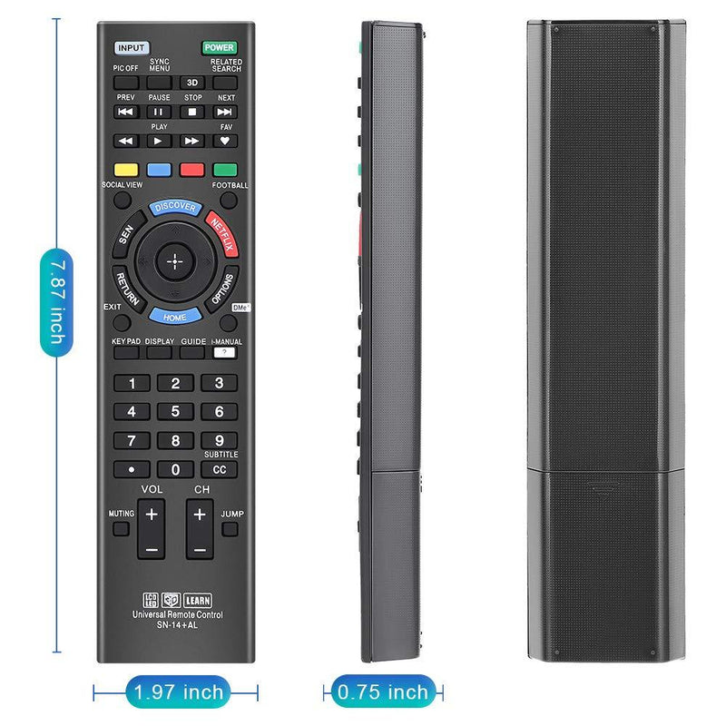 Gvirtue Sony Universal Remote Control for Almost All Sony RM-YD005 RM-YD014 RM-YD018 RM-YD021 RM- YD024 RM-YD025 YD026 RM-YD027 RM-YD028 RM-YD040 RM-YD063 RM-YD065 RM-YD092 RM-YD102 RM-YD103 RM- Y156 SN-14+L