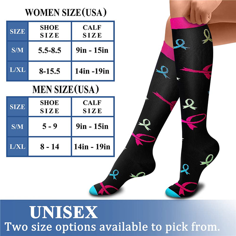 CHARMKING Compression Socks for Women & Men Circulation (8 Pairs)15-20 mmHg is Best Support for Athletic Running Cycling Small-Medium 01 Navy/Gray/Black/Blue/Navy/White/Black/Blue