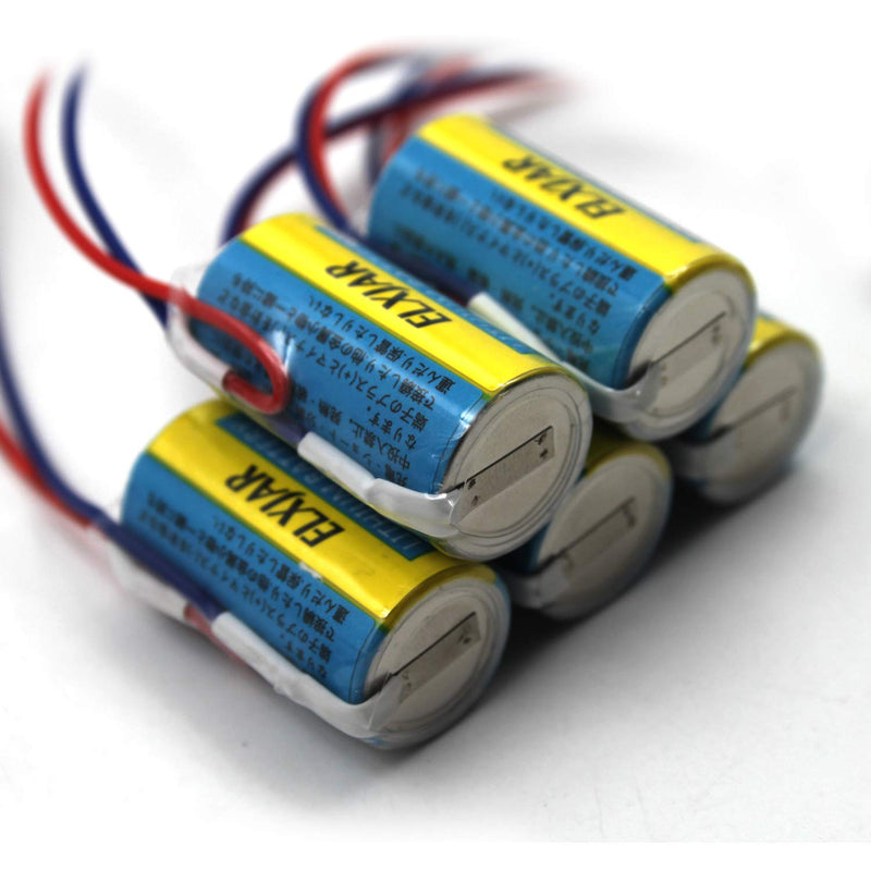 (5-Pack) 3.6V 2100mAh A6BAT PLC Lithium Battery with Plug Replacement - PLC Logic Controller, for Mitsubishi Q A6BAT ER17330V A6BAT-MRBAT B9670MC A1S A2S AnS Series