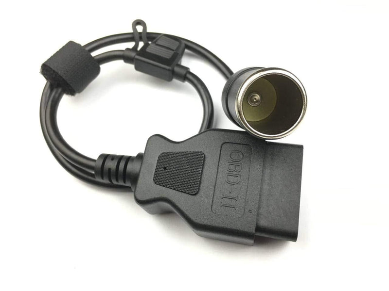 OBD2 to Cigarette Lighter Female Connector Car Power Cable 14AWG