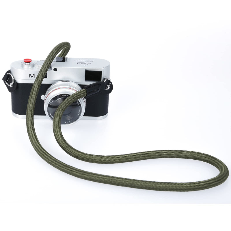 Hargedis Camera Shoulder Strap Climbing Rope Camera Neck Strap for Mirrorless and DSLR Cameras, with Lens Cap Keeper (Green) Green