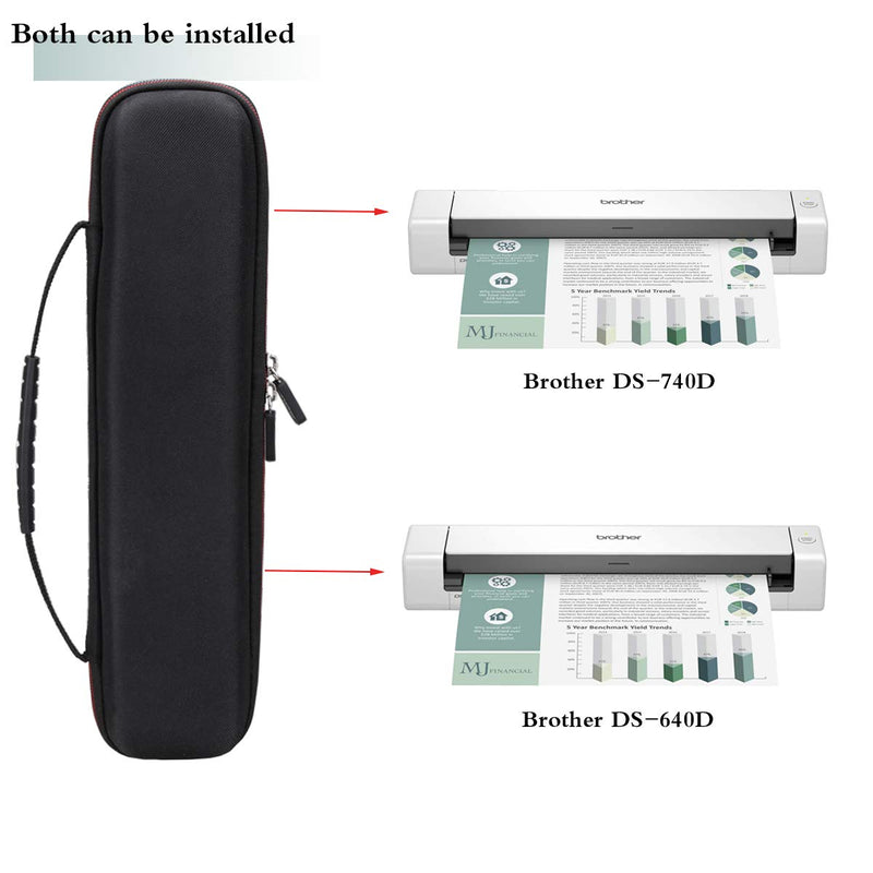 Mchoi Portable EVA Travel Case for Brother DS-740D Duplex/DS-640 Compact Mobile Document Scanner/Doxie Go SE Smarter Wi-Fi Scanner