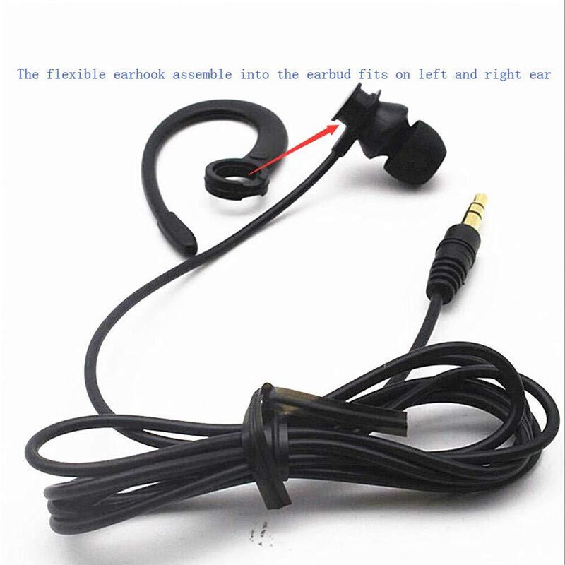 Single Side Earbud Headphones Stereo in-Ear Earphone Ear Hook Earpiece for iPhone Android Smartphones MP3 Players