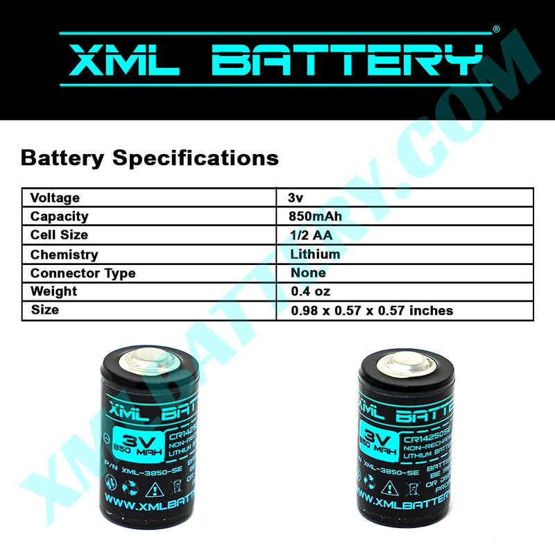 (1 Pack) XML Battery CR14250SE 1/2AA 3V 850mAh PLC FDK Sanyo CR 1/2 AA CR1/2AA 6127 1755-BAT 1 Pack CR14250SE Battery