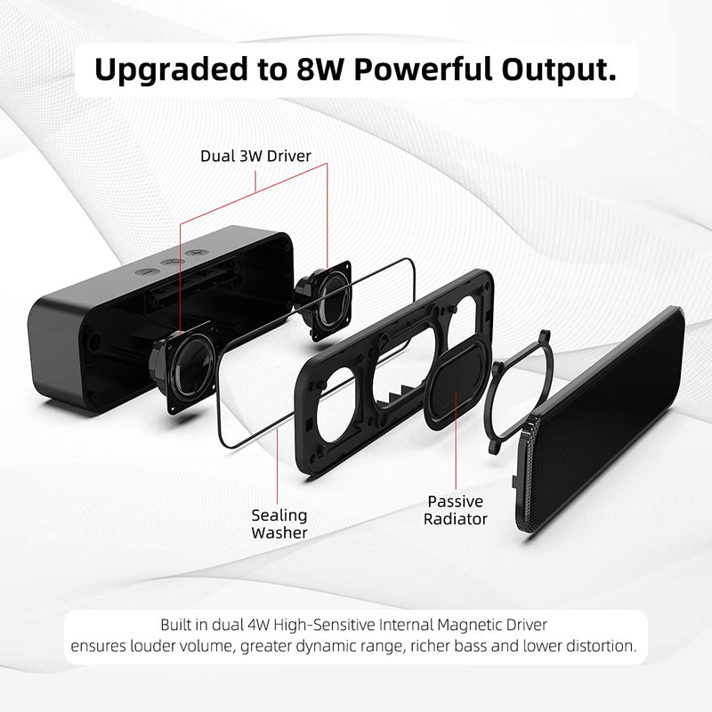 [Newer] USB Computer Speaker for Desktop, Laptop Speaker, PC Speaker, Small Computer Soundbar with Hi-Quality Sound, Loud Volume, Rich Bass, Volume Control 8W