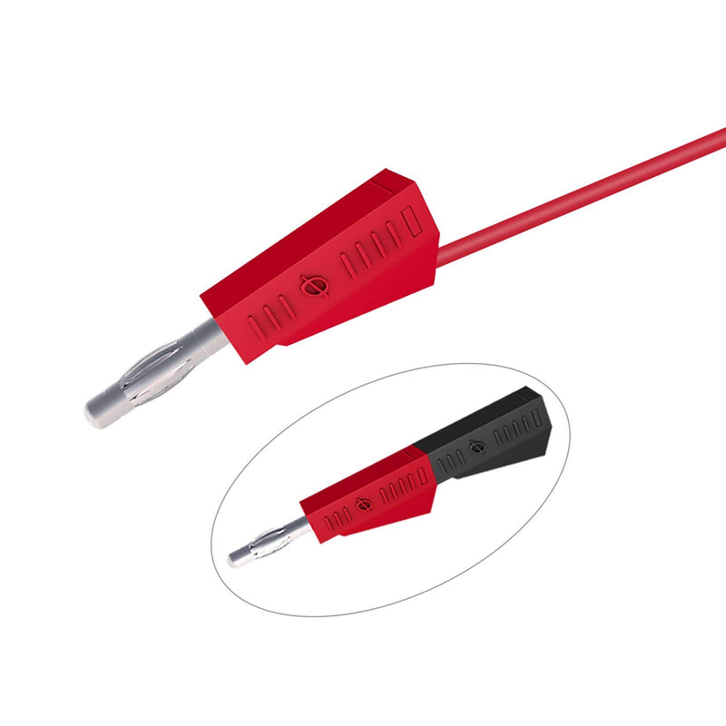 Goupchn Multimeter Test Leads Set Banana Plug Leads Kit Stackable Banana to Alligator Clips, Banana to Banana Plugs, Banana to Mini Grabber Test Hook Clips Copper Electrical Wires