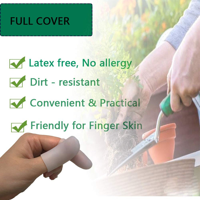 Gel Finger Protectors Finger Caps Silicone Fingertips Protection - Finger Cots Great for Trigger Finger, Finger Arthritis, Finger Cracking and Other Finger Pain Relief (Small) Small (Pack of 10)