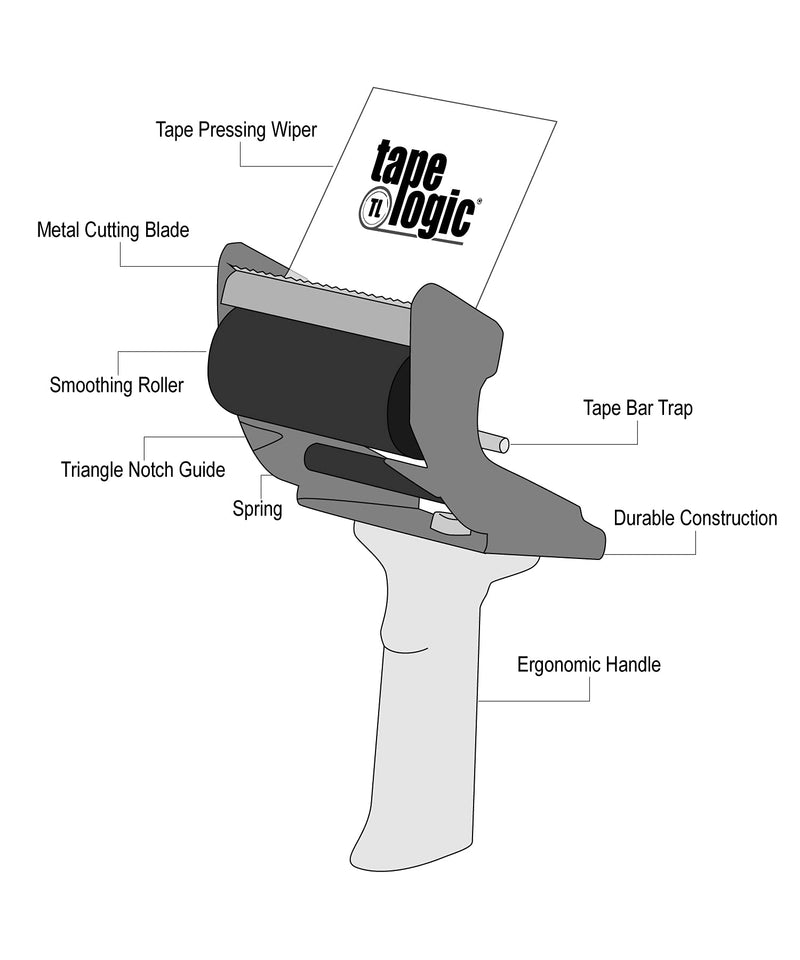 Tape Logic 2 Inch Mouse Trap Packing Tape Dispenser Gun, for Packing, Shipping, Moving and Warehouse Use (1 Dispenser), by Choice Shipping Supplies