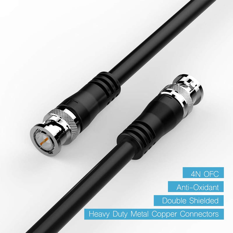 SDI Cable 6ft, Furui HD-SDI Cable 3G 75 Ohm Coax Cable 75-5 BNC to BNC Cable Copper Connectors Anti Oxidant 1080P for Video Security Camera CCTV Systems 6Feet