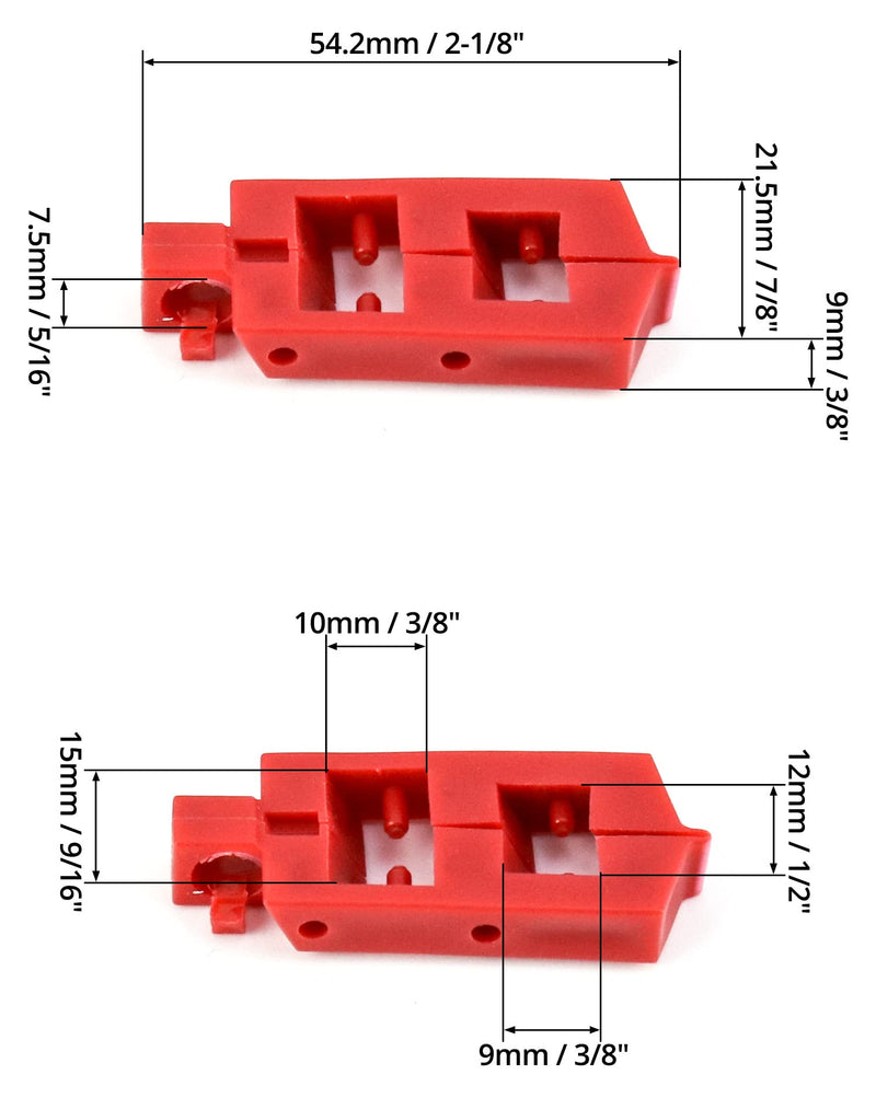 QWORK Circuit Breaker Lockout, 4 Pack, Snap-on Breaker Lock Out Device, Red
