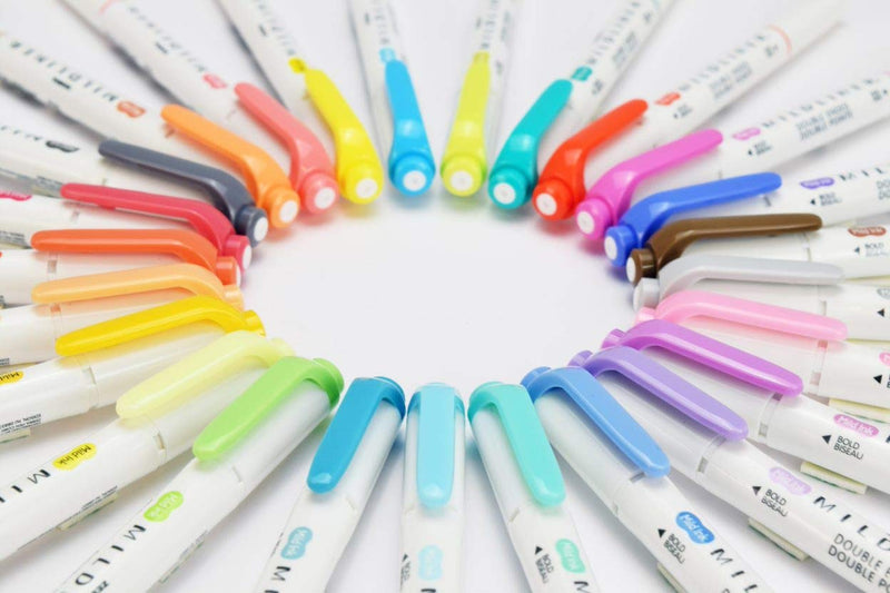 Zebra Pen Mildliner Double Ended Highlighter Set Broad and Fine Point Tips, 5 Pack, Friendly