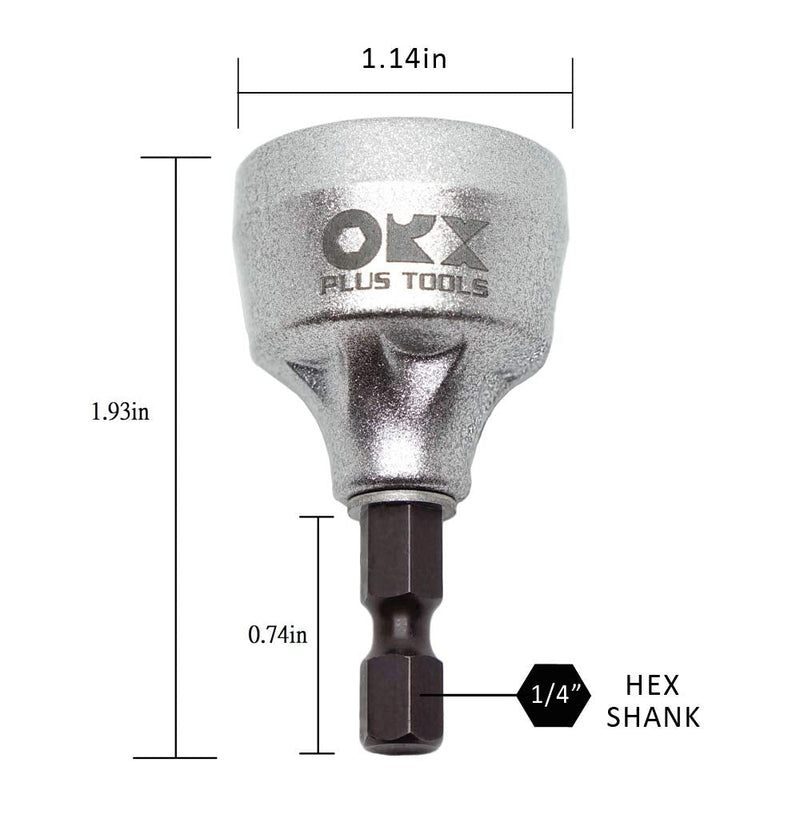 ORX PLUS TOOLS Deburring External Chamfer Tool, with HSS Blade, Deburring Drill Bit, Remove Burr Tools Quick Release Shank Fits for 1/8"-3/4"(3mm-19mm) Deburring Drill Bit 3mm-19mm / Silver