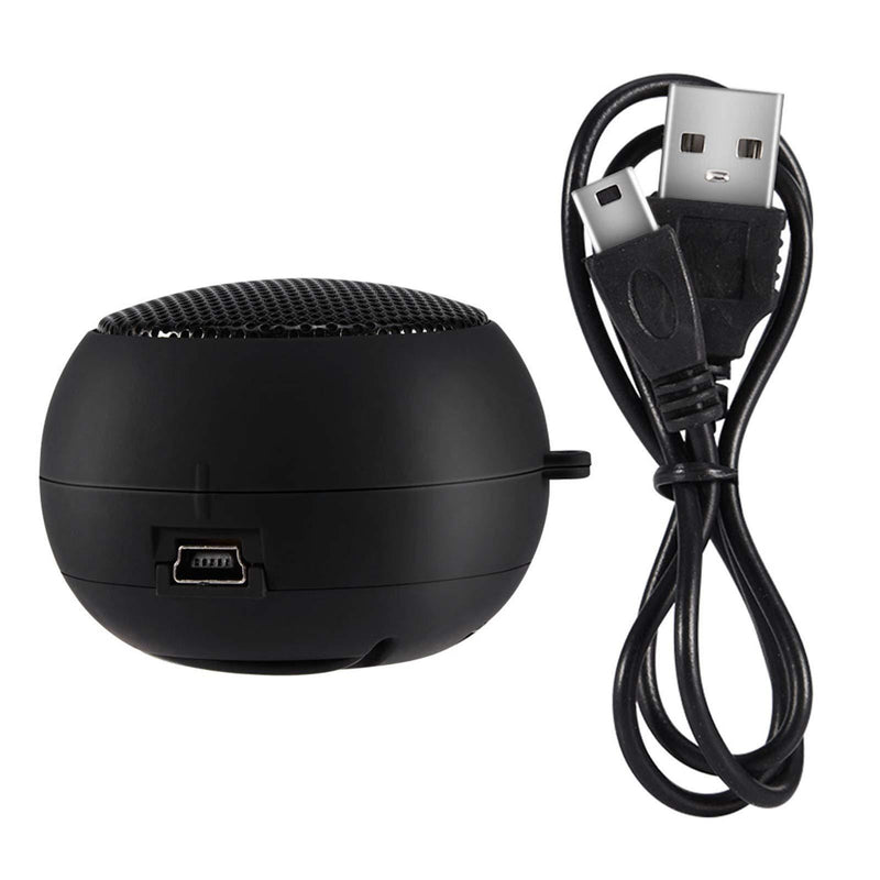 Mini Speaker, Portable Plug in Speaker with 3.5mm Aux Audio Input Built-in 180mah Battery for Laptop Computer MP3 Player Cellphone Black
