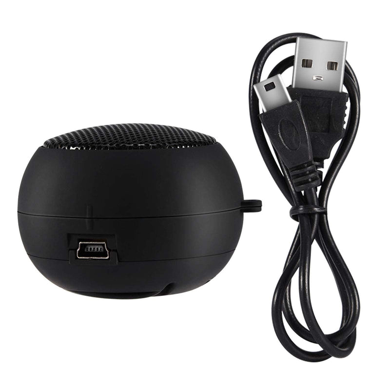 Portable 3.5mm Wired Retractable Speaker, Mini Travel Car Loud Speaker Built‑in USB Charging Battery for Mobile Phone/MP3/PC/Computer