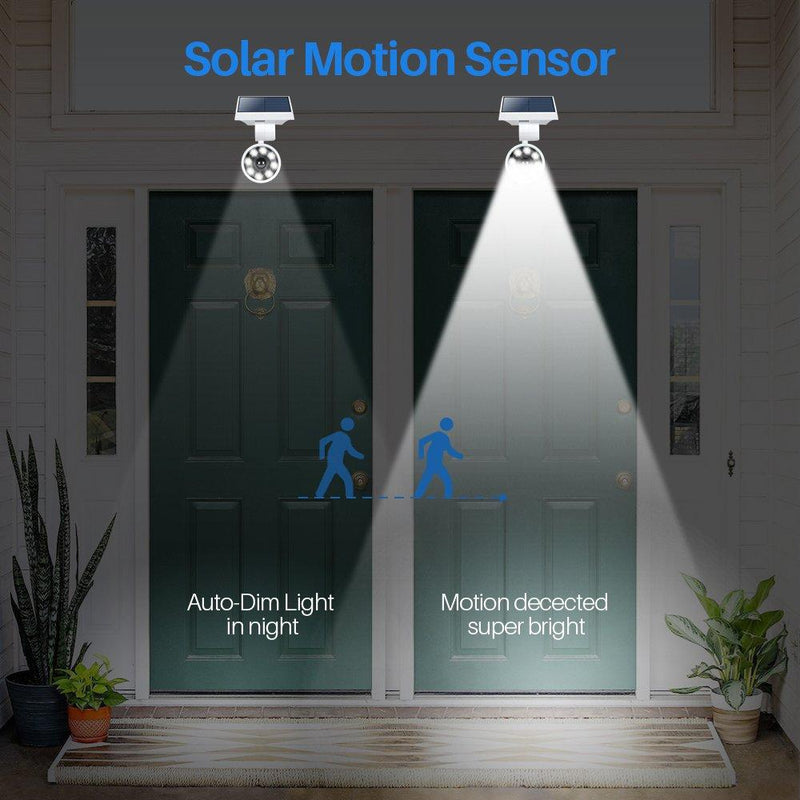 DrawGreen DG08-A Solar Outdoor Motion Sensor,1400-Lumens Bright LED Spotlight 5W(110W Equiv.) Light, White
