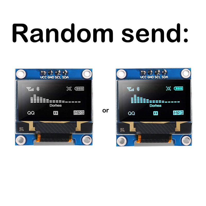 6PCS 0.96 OLED Display Module 128 x 64 I2C Display 0.96inch 12864 Blue or White OLED Module OLED Display IIC Serial Compatible with Raspberry Pi Ardu-ino Display and Microcontroller