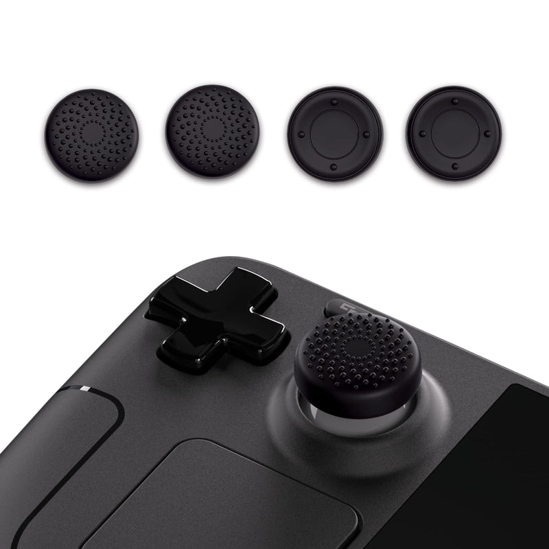 PlayVital Thumb Grip Caps for Steam Deck, Silicone Thumbsticks Grips Joystick Caps for Steam Deck - Raised Dots & Studded Design