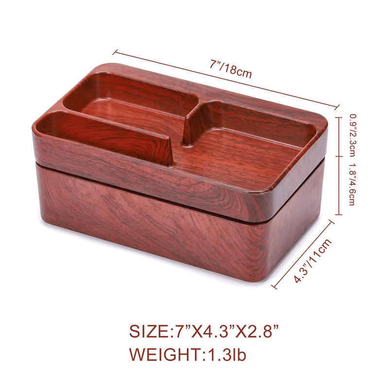 Valet Tray Box with Magnetic Rotating, Office Desk Daily Supplies Organizer