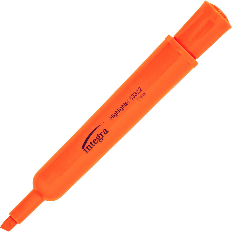 Integra Desk Highlighter, Chisel Tip, Fluorescent Orange (ITA33322)