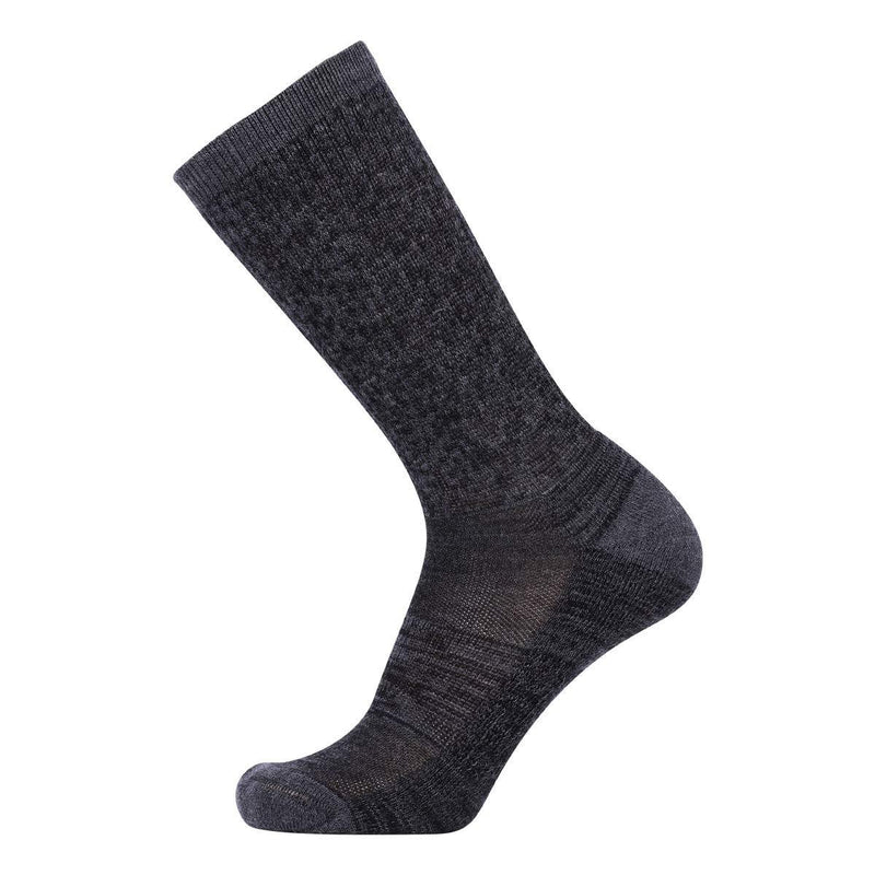 EnerWear 4 Pack Women's and Men's Merino Wool Outdoor Hiking Trail Crew Sock 9-11 Black Stripe/Dark Grey/Multi