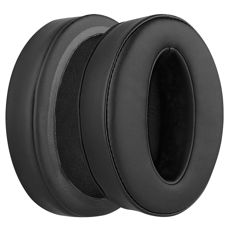 Geekria QuickFit Protein Leather Replacement Ear Pads for Sennheiser HD4.50BT, HD4.50BTNC, HD4.40BT Headphones Ear Cushions, Headset Earpads, Ear Cups Repair Parts (Black)