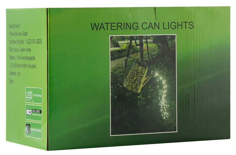 Solar Lights Outdoor Garden Decor, Large Hanging Lantern Waterproof Watering Can Landscape Lights Outside Decorations for Yard Clearance Front Porch Lawn Driveway Patio Backyard Pathway Gardening Gift